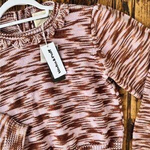 Womens Misha and Puff Ellie Sweater Chestnut Space Dye large NWT